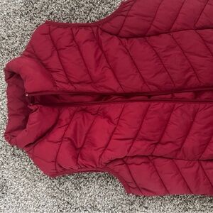 Primark Deep Red Quilted Puffer Vest